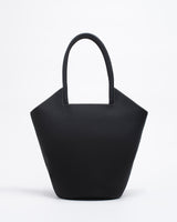 Garden Tote bag in black - contrast stitch with wide, structured design and durable handles.