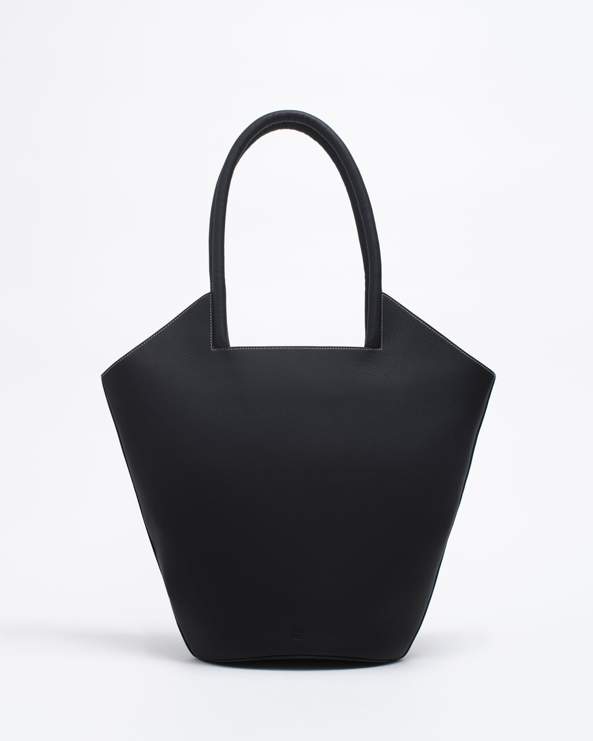 Garden Tote bag in black - contrast stitch with wide, structured design and durable handles.